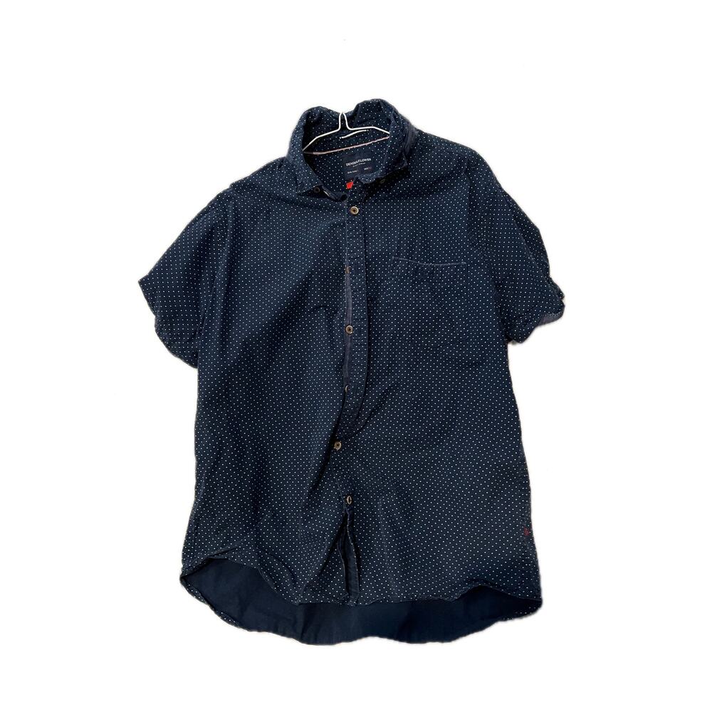 Denim & Flower Ricky Singh Short Sleeve Button Shirt Mens L